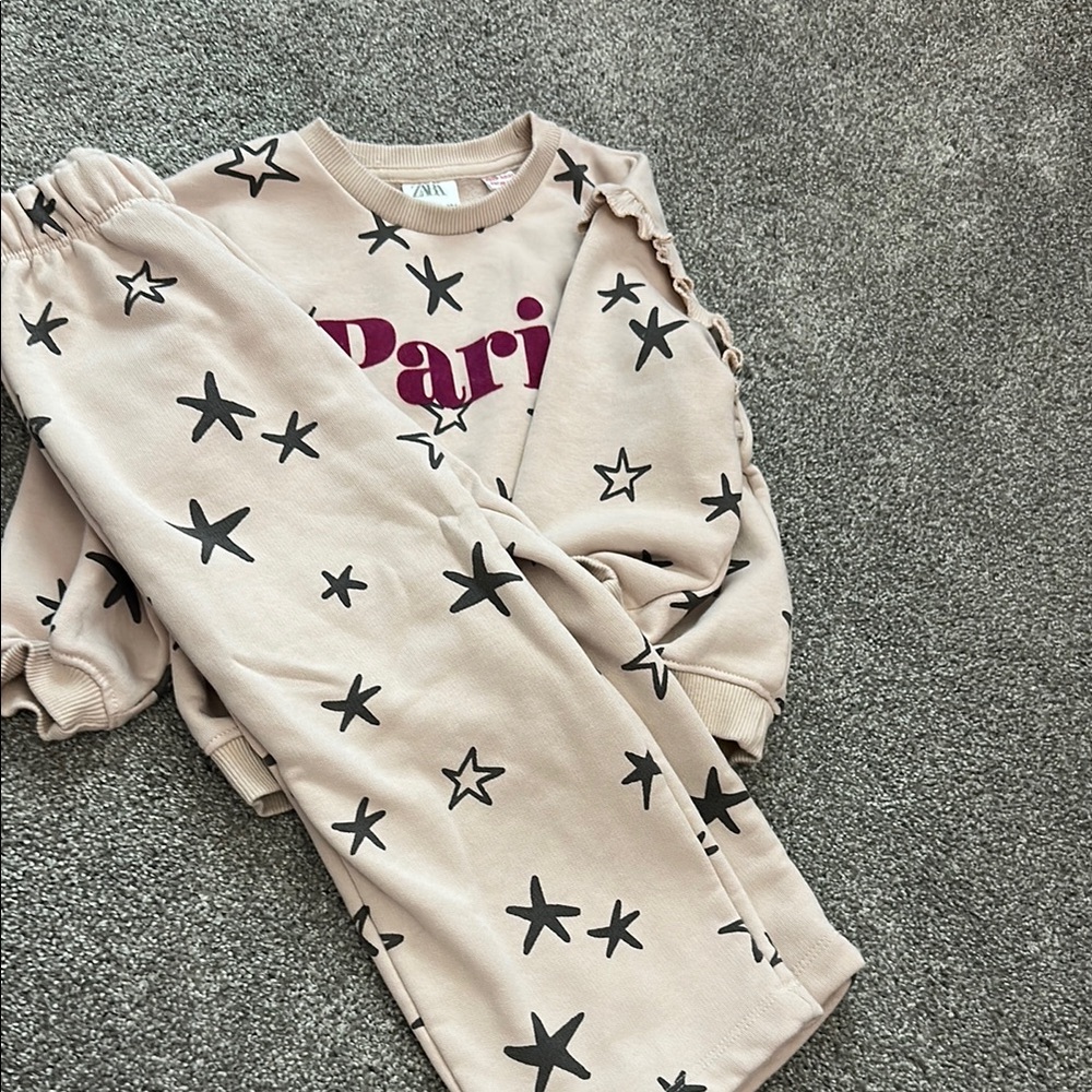 Starry Beige Kids Pajamas